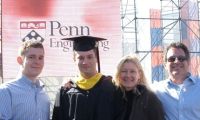Ryan Goldstein with his family at the 2009 Penn Engineering graduation